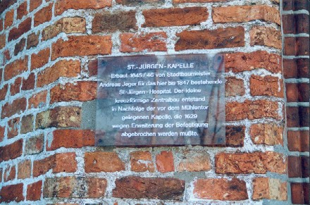 Info-Tafel an der St. Jürgen-Kirche